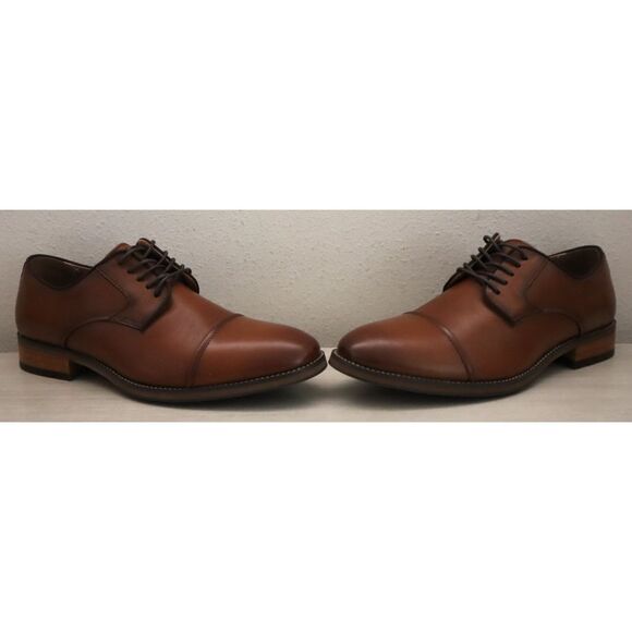 Florsheim 11831-221 Men's Sz 9D Cognac Brown Surge Leather Cap Toe Oxfords - Picture 10 of 13